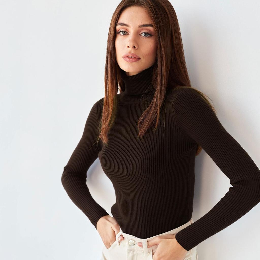 Fashion Women Sweaters Pullover Autumn Winter Turtleneck Sweater Female Solid Ofifce Lady Long Sleeve Sweaters Tops