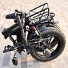 Bicicleta Eléctrica Fat Plegable SINOHON AW20, Autonomía Máxima 120KM, Velocidad Máxima 45KM/H, Doble Suspensión, Frenos Hidráulicos, Ruedas de 20'', Ebike Todoterreno con Cesta de Almacenamiento