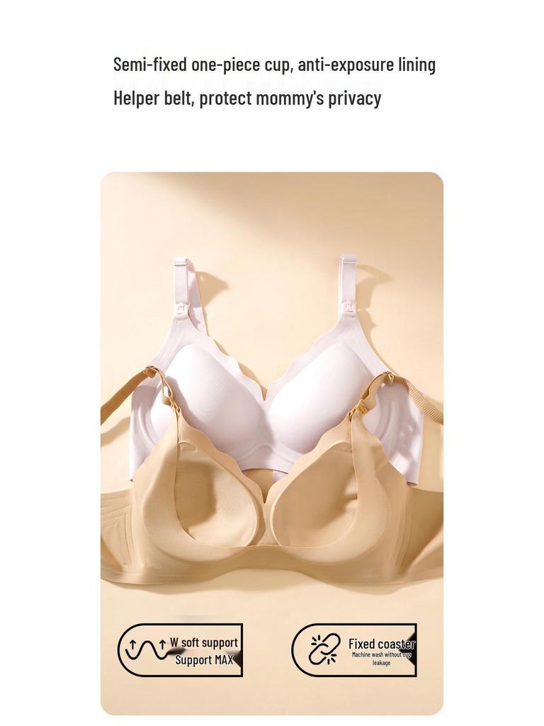 Bezešvá těhotenská a kojící podprsenka: Bez kostic, Plná podpora pro těhotenství a po porodu (86089)