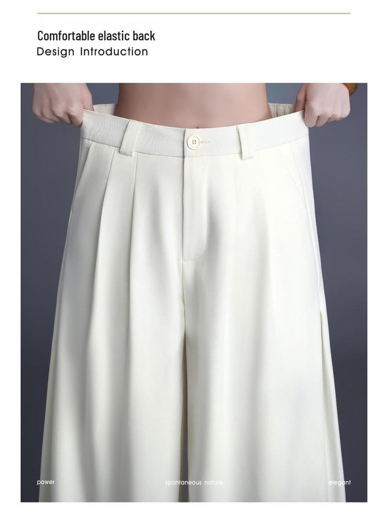 Echte Damen-Hose mit weitem Bein 2026: Modisch, Hoch tailliert, Lockere Passform, Knitterarm, Lässiger Stil.