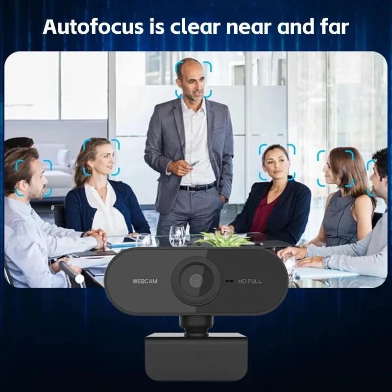 1080P Hd Usb Computer Camera With Built In Microphone Tripod For Work Video Conferencing Web Network Cam Use