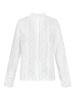 SHEIN 2025 Early Autumn Women's European & American Artistic Style Embroidered Stand Collar Long-sleeved Shirt.