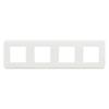 Plaque de finition 4 postes - SCHNEIDER - Unica Pro - Blanc - Thermoplastique - IK0