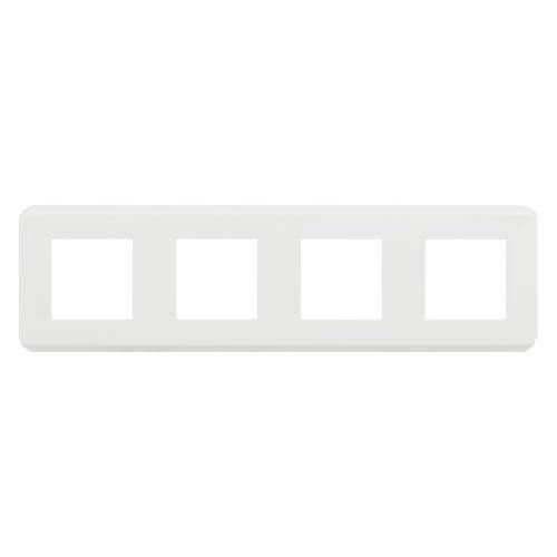 Plaque de finition 4 postes - SCHNEIDER - Unica Pro - Blanc - Thermoplastique - IK0