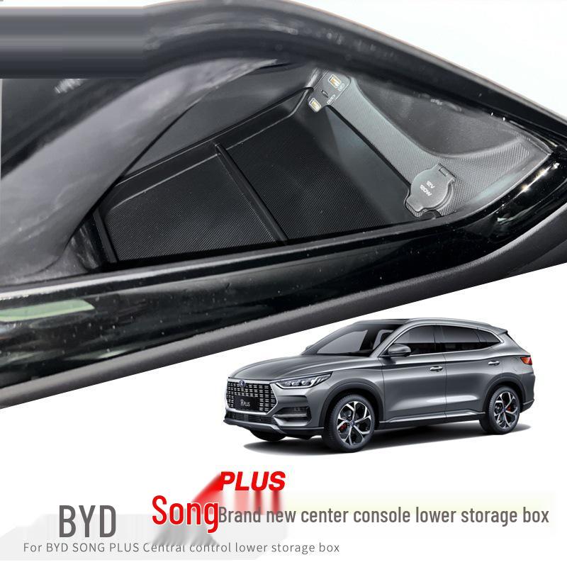BYD Song PLUS Lower Center Console Storage Box - Interior Organizer for 22 Models
