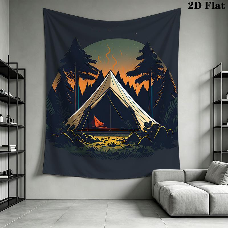 Camping Pattern Home Decor Tapestry, Wall Hanging, Decorative RV Wall Cloth.MGT0918414