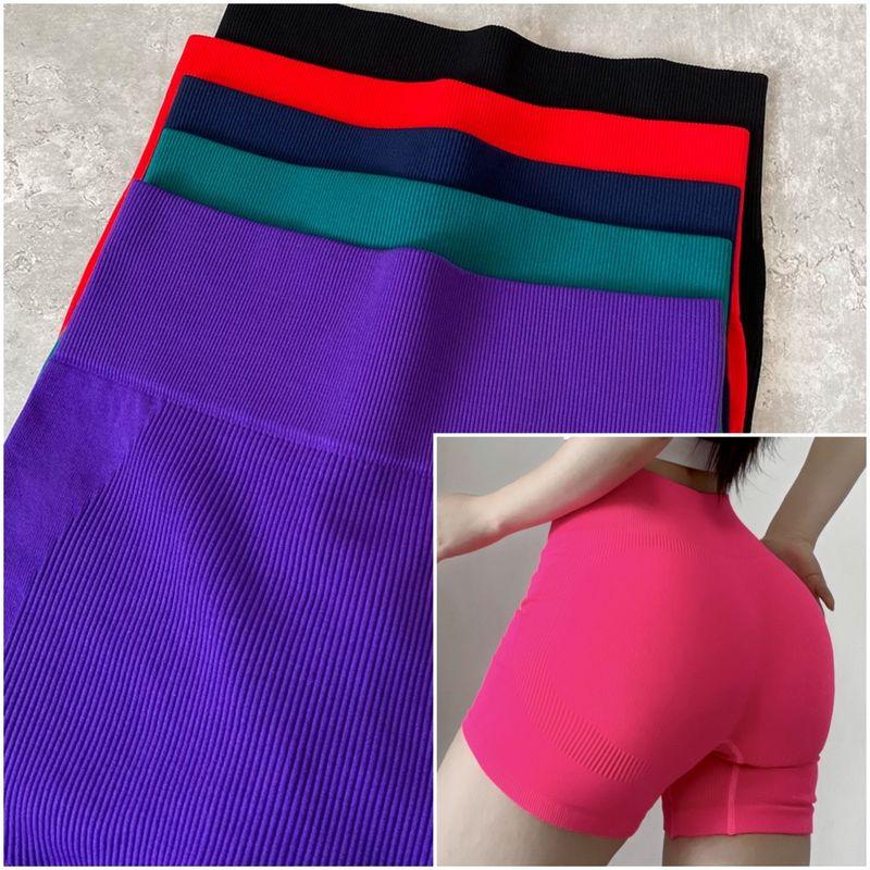 Hip Raise High Waist Exercise Shorts Women's Fitness Shorts Peach Hip Slimming No Embarrassment Yoga Pants Running 2025