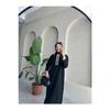 Oversize Buttoned V-neck Ribbed Knitwear Hijab Dress Ribbed Long Winter Full Length Dress