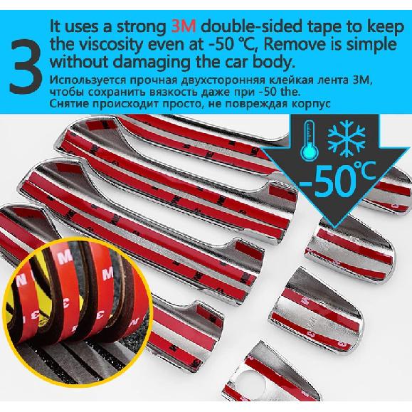For VW T5 Volkswagen Transporter 2003~2015 Styling Stickers Decoration Chrome Door Handle Cover Refit Car Accessories