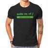 Sudo Programming Command Men Tshirt Linux Operating System Tux Penguin Crewneck Tops 100% Cotton T Shirt Humor Gift Idea Black