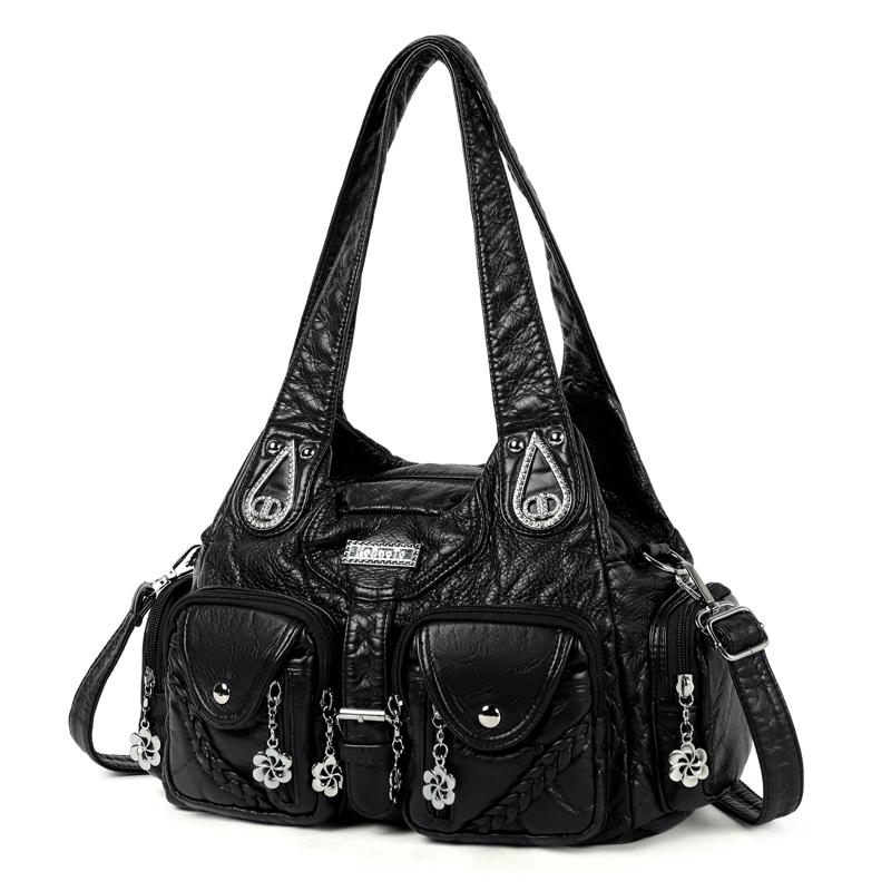 Commute PU Sewing Thread Zipper Classic Women Shoulder Bag 2026 Spring High Quality Large Capacity Shopper Fashion Handbag Solid Color Crossbody Bags