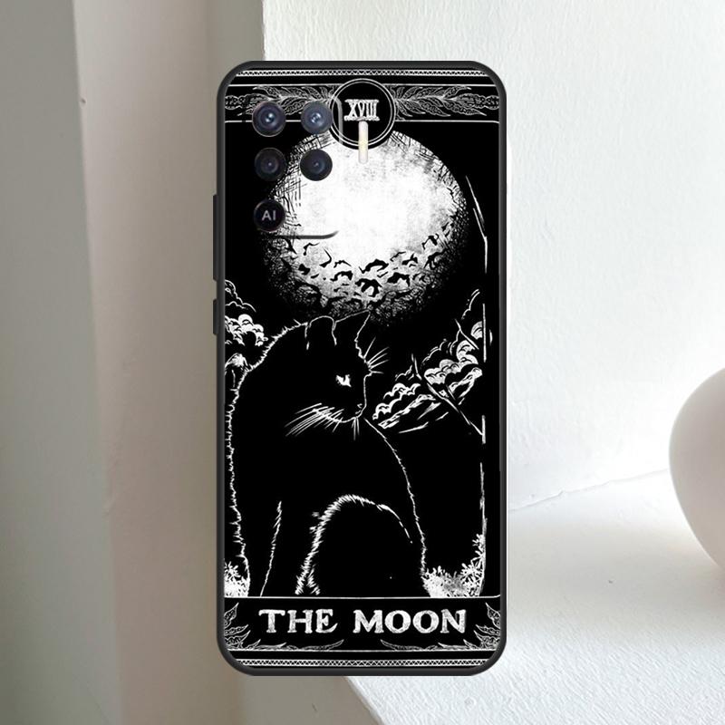 Moon Tarot Witch Cat For OPPO A96 A76 A16 A5 A6 Pro A15 A17 A57 A18 A38 A58 A78 A98 A54 A74 A94 A40 A60 A80 Case