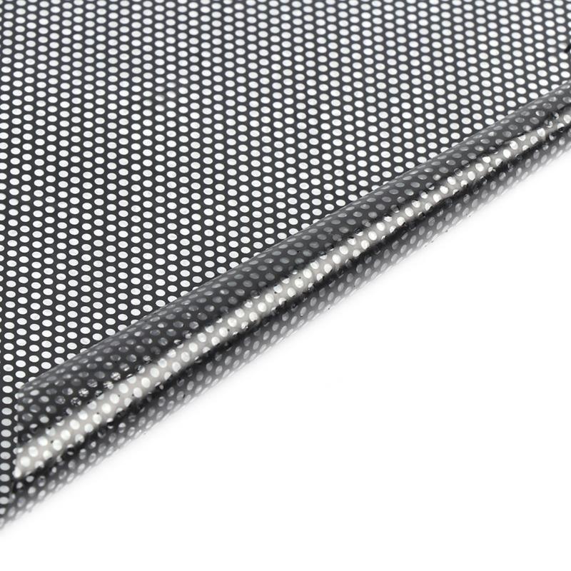 Fenster Sonnenschutz Aufkleber Decals Schwarzes PVC Sonnenschutz mit Löchern Auto Außen 2x