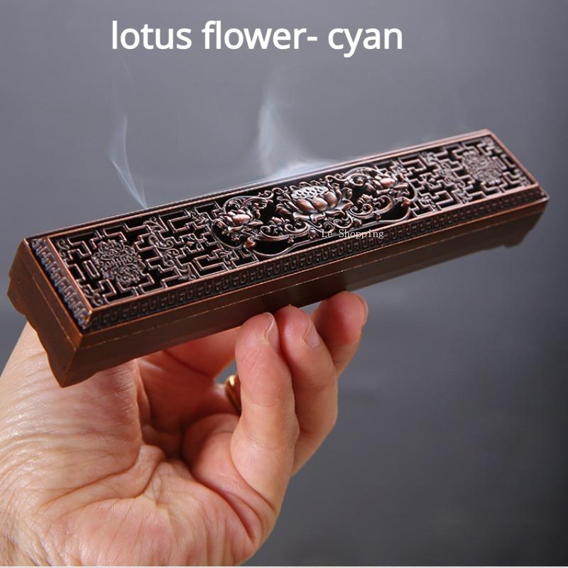 Vintage Stick Incense Buner Alloy Sleeping Incense Box Home Indoor Living Room Bedroom Tea Room Decoration Aromatherapy Tool