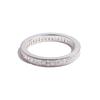 Mezmic Baguette Cut Eternity Silver Ring