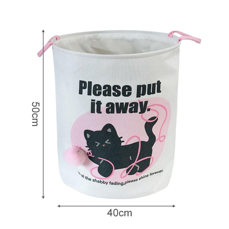 1pc Foldable Cute Laundry Basket Bathroom Dirty Clothes Storage Bucket Large Capacity Household Laundry Bag Clothes Organizer