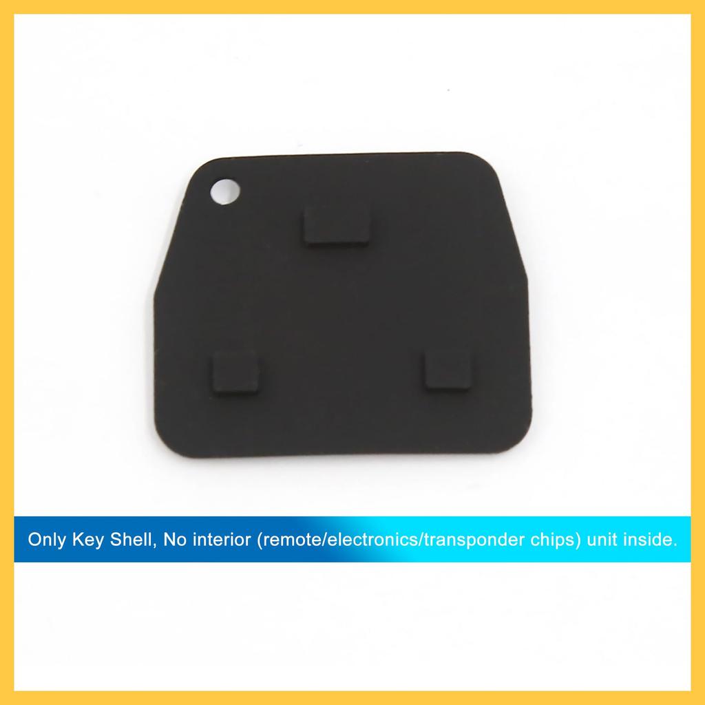 REPAIROCK Remote Key Button 3 Car Remote Key Rubber Compatible with Toyota Car Replacement Part Pad, Buttons, Pad, Avensis, Corolla, Lexus, Rav4,