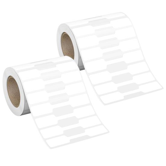 

1000 шт. Ювелирные бирки Самоклеящиеся Прямоугольные Бирки для Колец Устойчивые к Разрыву Наклейки-Бирки для Оценки и Идентификации Ожерелий, Серег, Браслетов белый