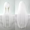 CEXIN Damen Farbige Perücke, Cosplay-Perücke, Vollperücke, Gerade Lang, 80cm, Kostüm, Veranstaltung, Maskenball, Schulfest, Weiß…