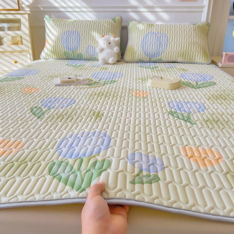 New Cartoon Comic Latex Summer Mat Washable Fresh Baby Ice Silk Summer Mat Child Air Conditioner Soft Seat