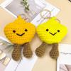 Crochet Cartoon Golden Ingot Keychain Pendant - Creative Cultural Gift for Children