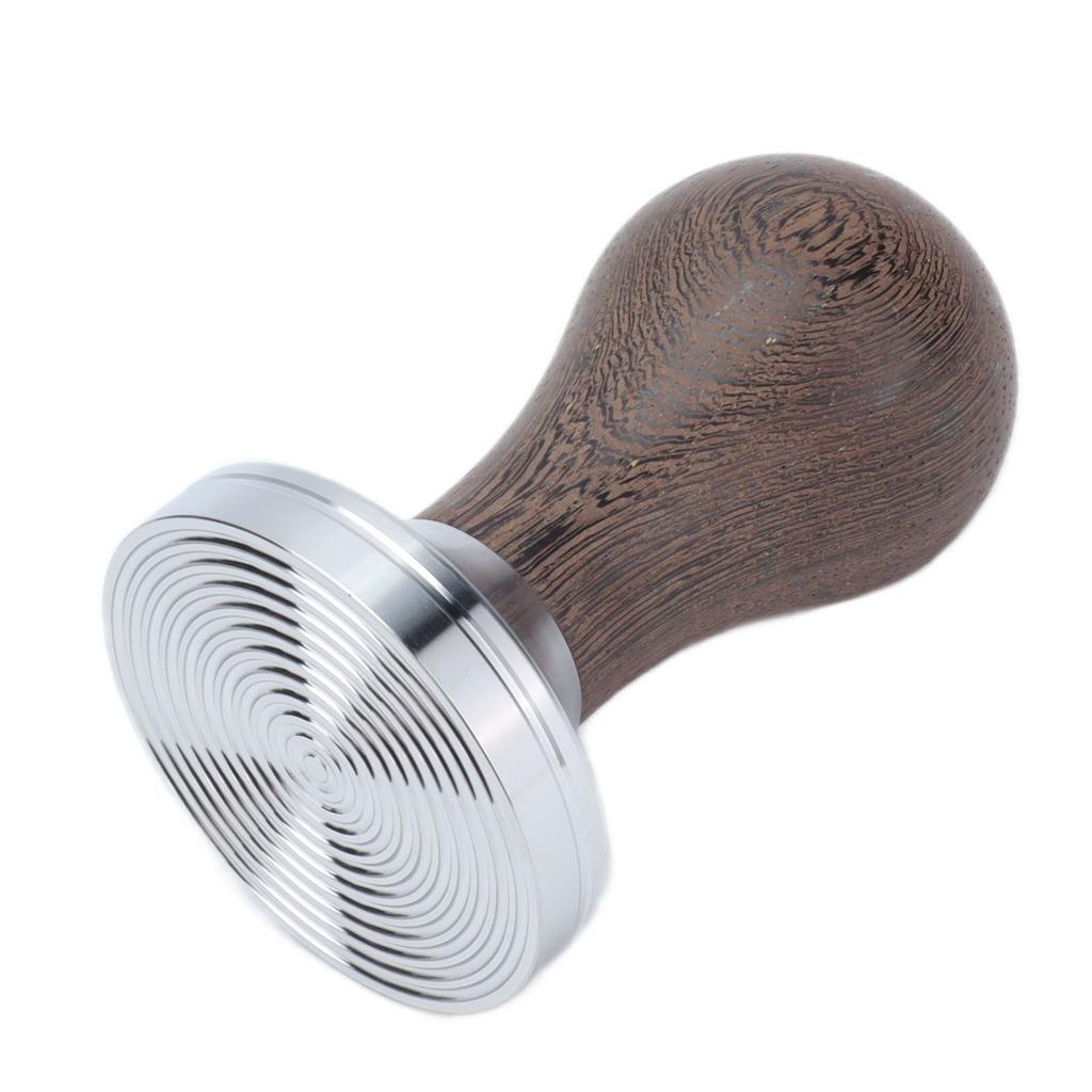 53mm Edelstahl Kaffee Tamper Holzgriff Kaffeepulver Hammer Presswerkzeug Zubehör