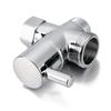 1/2 3/4 Crom Adaptor în T cu 3 căi Supapă de deviere a capului de duș pentru robinet de baie
