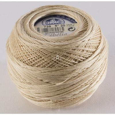 Tamborēšanas diegs Cébélia Gross. 20 — plkv. 739 Bēšs