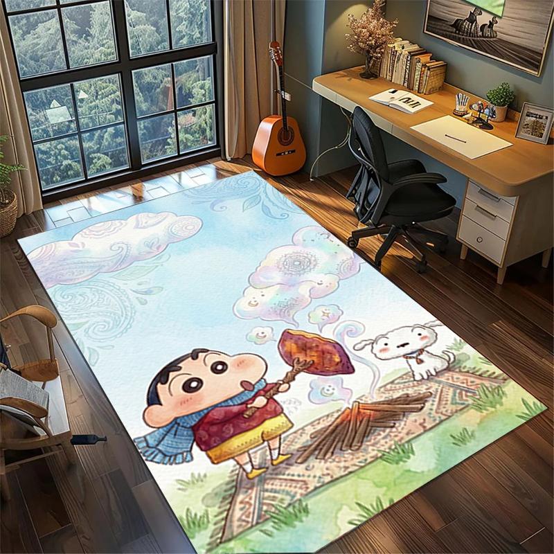 Crayon Shin-chan Gamer Room Rug Large Area Non Slip Washable Floor Mat Bedroom Decor