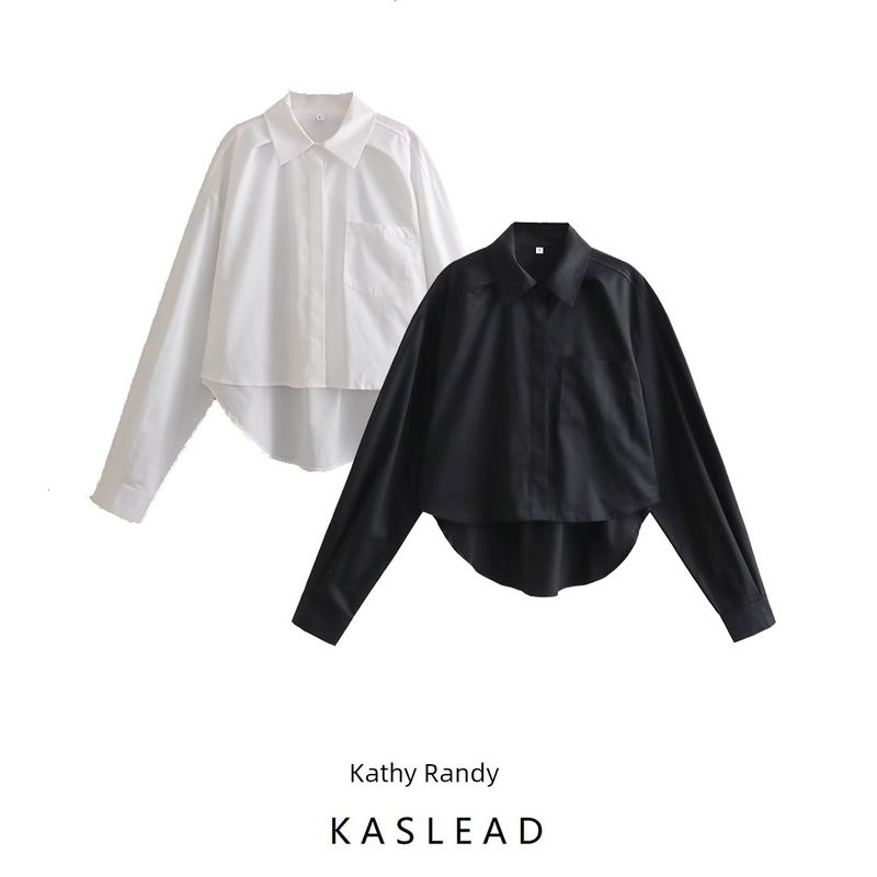 Kaslead New Women Clothes Western Style Fashion Cotton Twill Poplin Loose Variety Shirts
