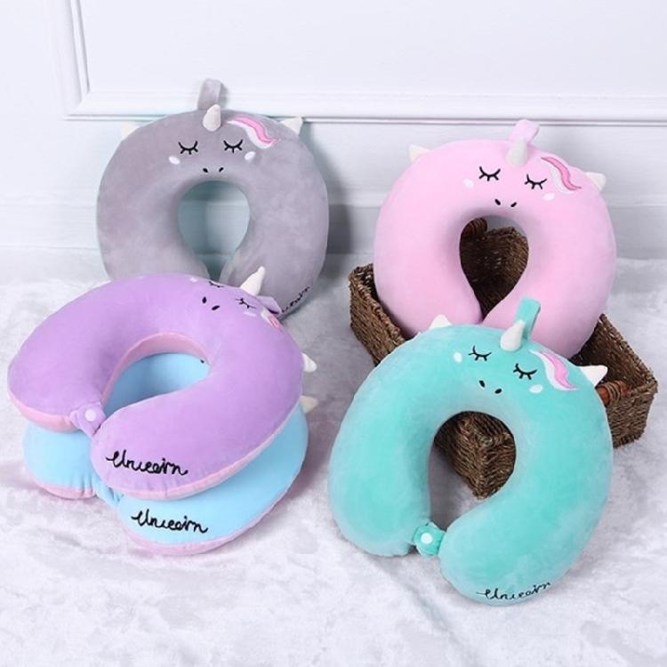 Animal Travel Pillow Comfortable Neck Pillow with Unicorns Eye Mask for Business