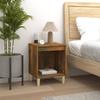 Table de chevet - Maison Exclusive - Chêne fumé - Lot de 2 - Bois d'ingénierie