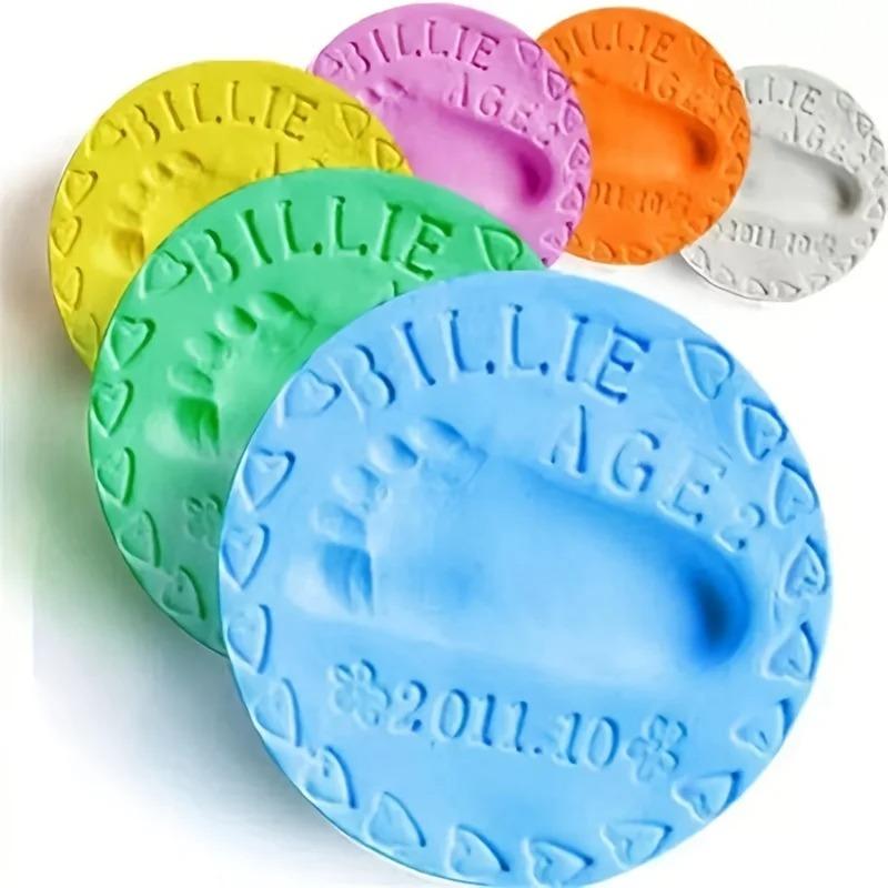 Baby DIY Hand and Footprint Soft Clay Fluffy Material, Baby Care Hand Print And Foot Print Mud, Handprint Fingerprint