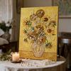Faux Pearl Painting DIY Kit Easy Intuitive Craft Flower Pattern Painting with Pre-Printed Canvas