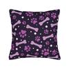 Colorful Paw Print And Bone Pillowcases Fashion Pillow Case For Sofa Bedroom Home Decor Comfy Pillow Cover