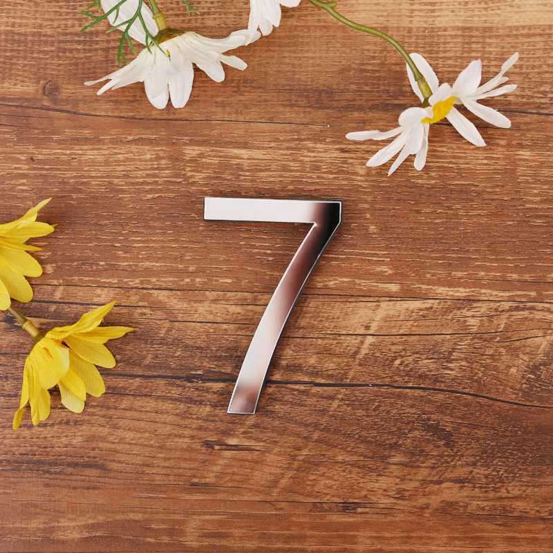 Home Decoration Acrylic Cross-Border Hot Wall Stickers Letters Creative Arabic Numerals Decorative Mirror Word Eva