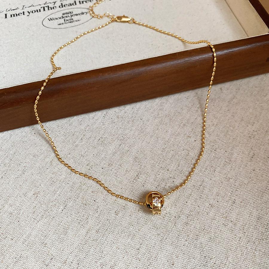 Summer dopamine stained glass crystal beaded necklace collarbone chain design sense niche item decoration