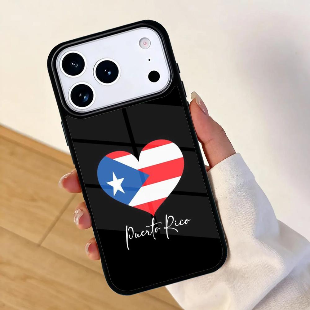 Puerto Rico Flag PATTERN Phone Case For Apple iPhone 17 Air 16 Pro Max 15 Pro Max 14 13 12 11 Mini Back Cover