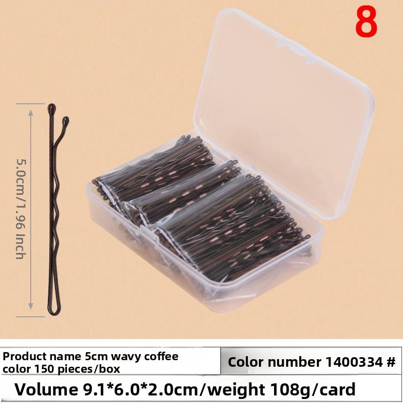 Black Steel Clip Box Contains A Straight Clip for The Bride's Updo Hairstyle Bangs Clip Wavy Hair Clip and Hair Accessory