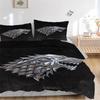 House Stark Bedding 3 Piece Set HD Print Duvet Cover Pillowcases for Teens Adult Bedroom Decoration Christmas Gift