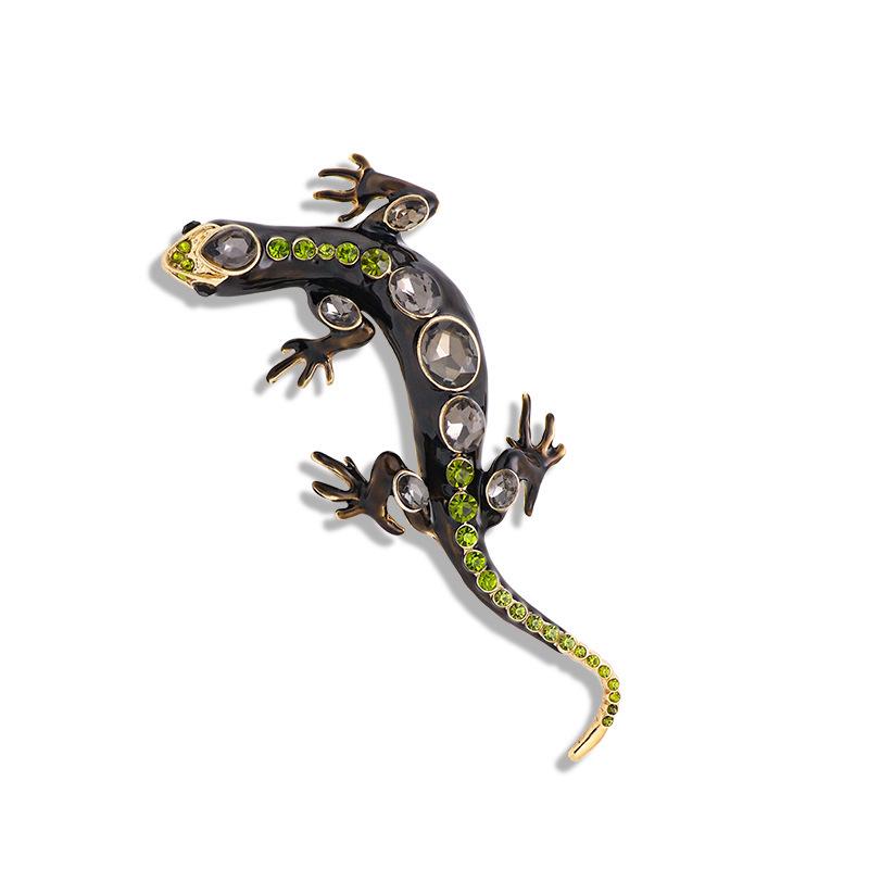Elegant Crystal Lizard Brooch: Versatile Rhinestone Gecko Pin for Women's Fashion