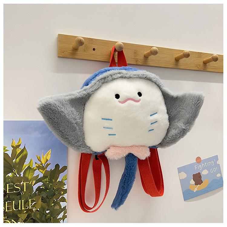 

Мультяшная плюшевая кукла-рыба-дьявол, сумка, подводный мир, милая маленькая черепаха, кукла-коготь, рюкзак