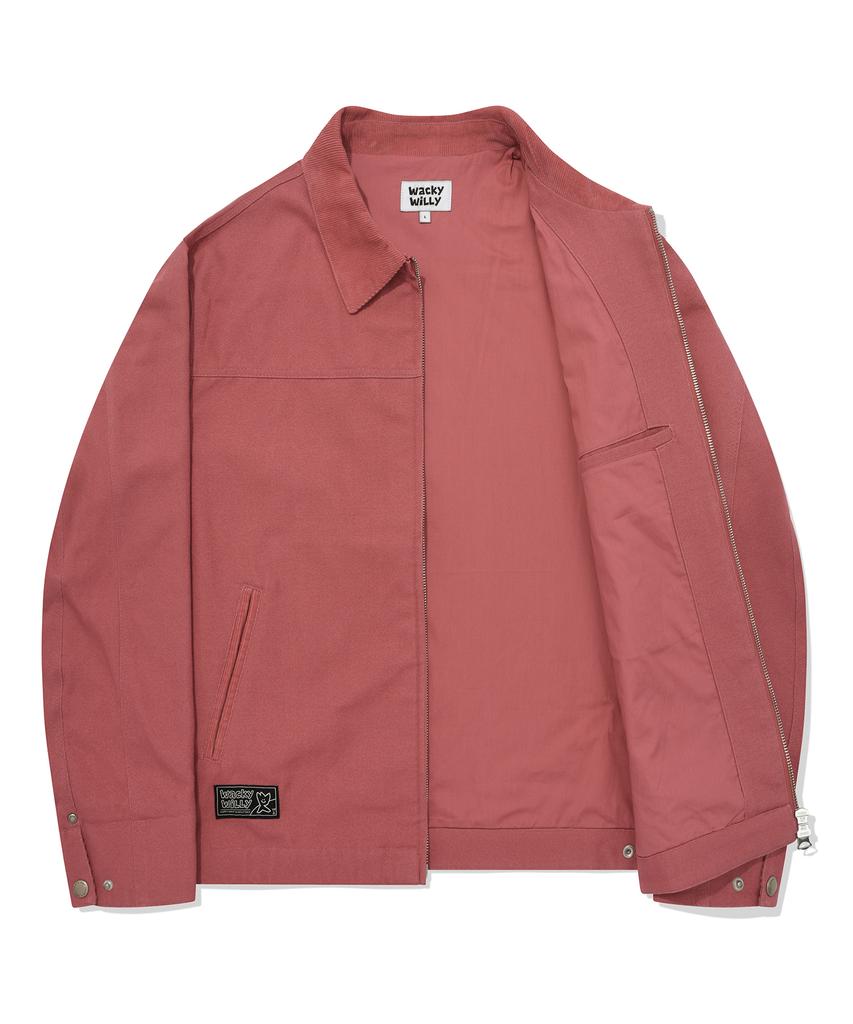 Wacky Willy Corduroy Color Block Work Jacket Pink