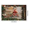 Merry Christmas Background Santa Claus With Car Motorcycle Sending Gifts Flag Banner Indoor Outdoor Party Christmas Decoration