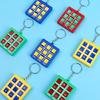 6Pcs Stress Relief Rotating Toy Keychain Educational Chess Game Keyring Puzzle Game Toy Accessories Puzzle Game Keychain
