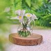Creative Mini Glass Vase Transparent Plant Hydroponic Flower Durable Realistic Miniature Flower