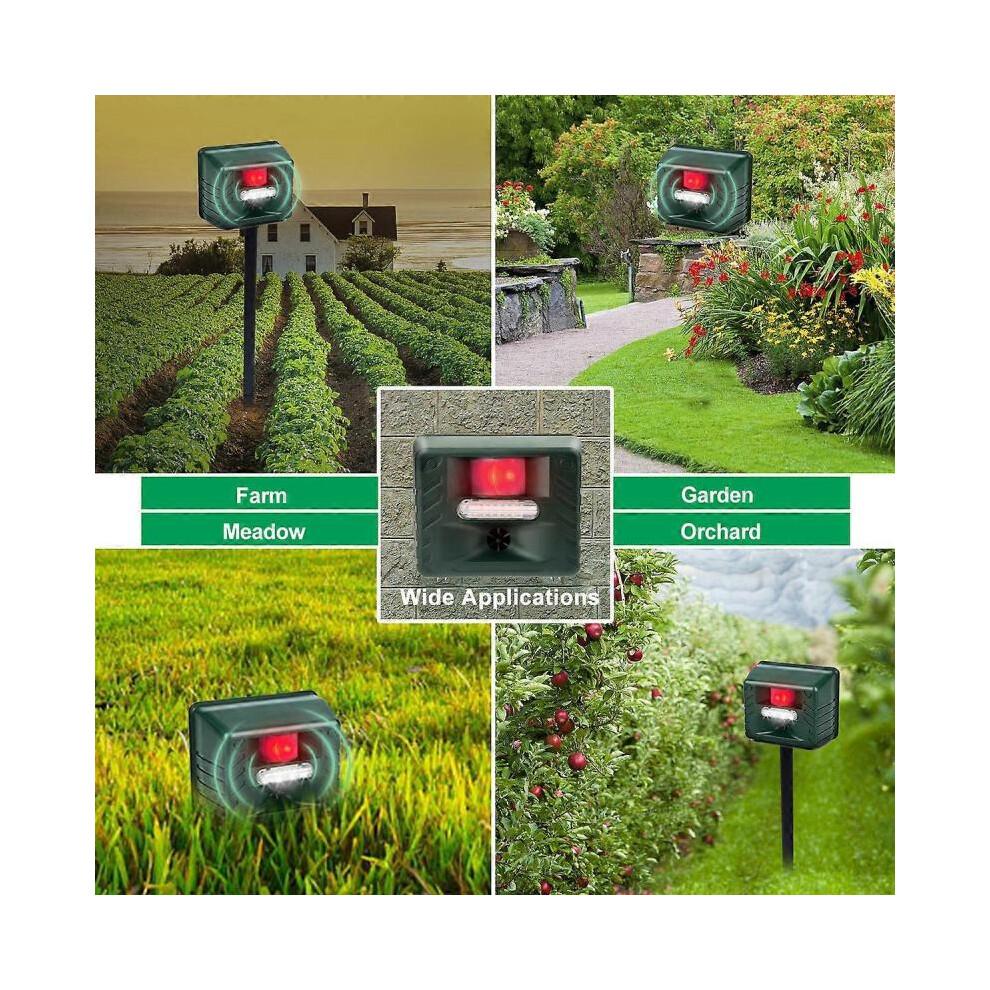 Outdoor Ultrasonic Bird Repeller, Outdoor Bird Repeller, Ultrasonic Animal Repeller with Motion Sensor and Flash to Repel Pests