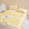 Cool Silk Pure Color Summer Quilt - Lightweight, Machine Washable, Thin Blanket for Air Conditioning
