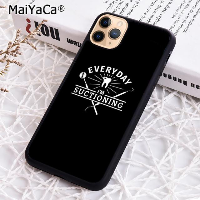 MaiYaCa Dentist Dental Crowned Teeth Phone Case For iPhone 17 Air 13 14 16 16e 15 pro max plus 11 12 shell coque