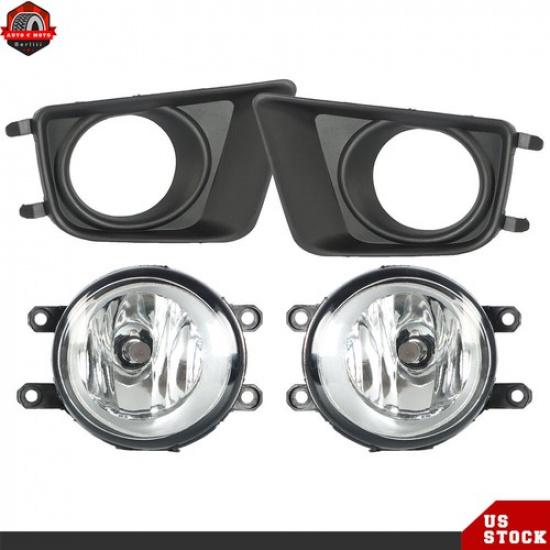 For 2012-2015 Toyota Tacoma Fog Lights Lamps w/Cover Bulbs Right&Left Side
